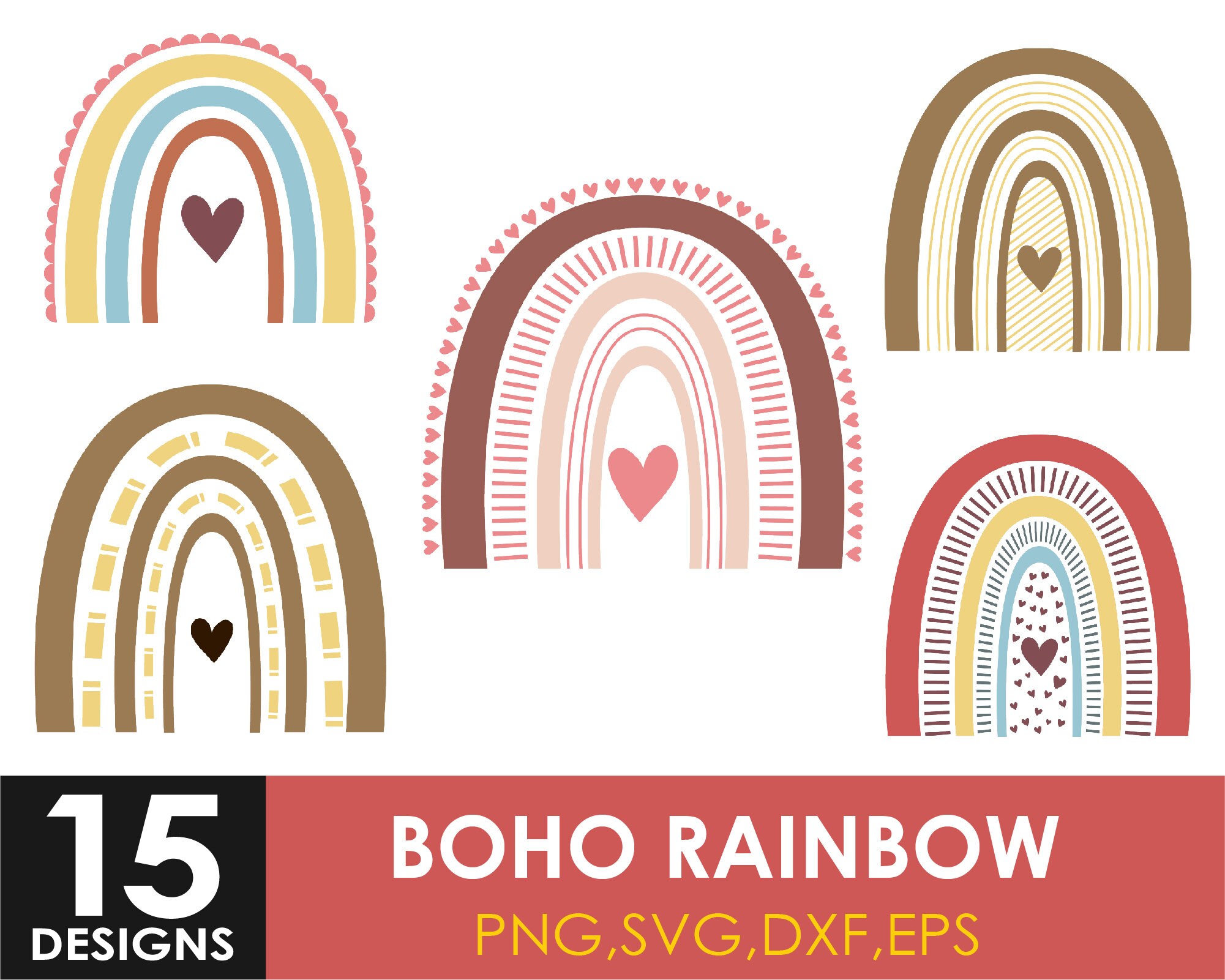 Boho Rainbow Svg Bundle Cute Rainbow Svg Boho Rainbow - Etsy Australia