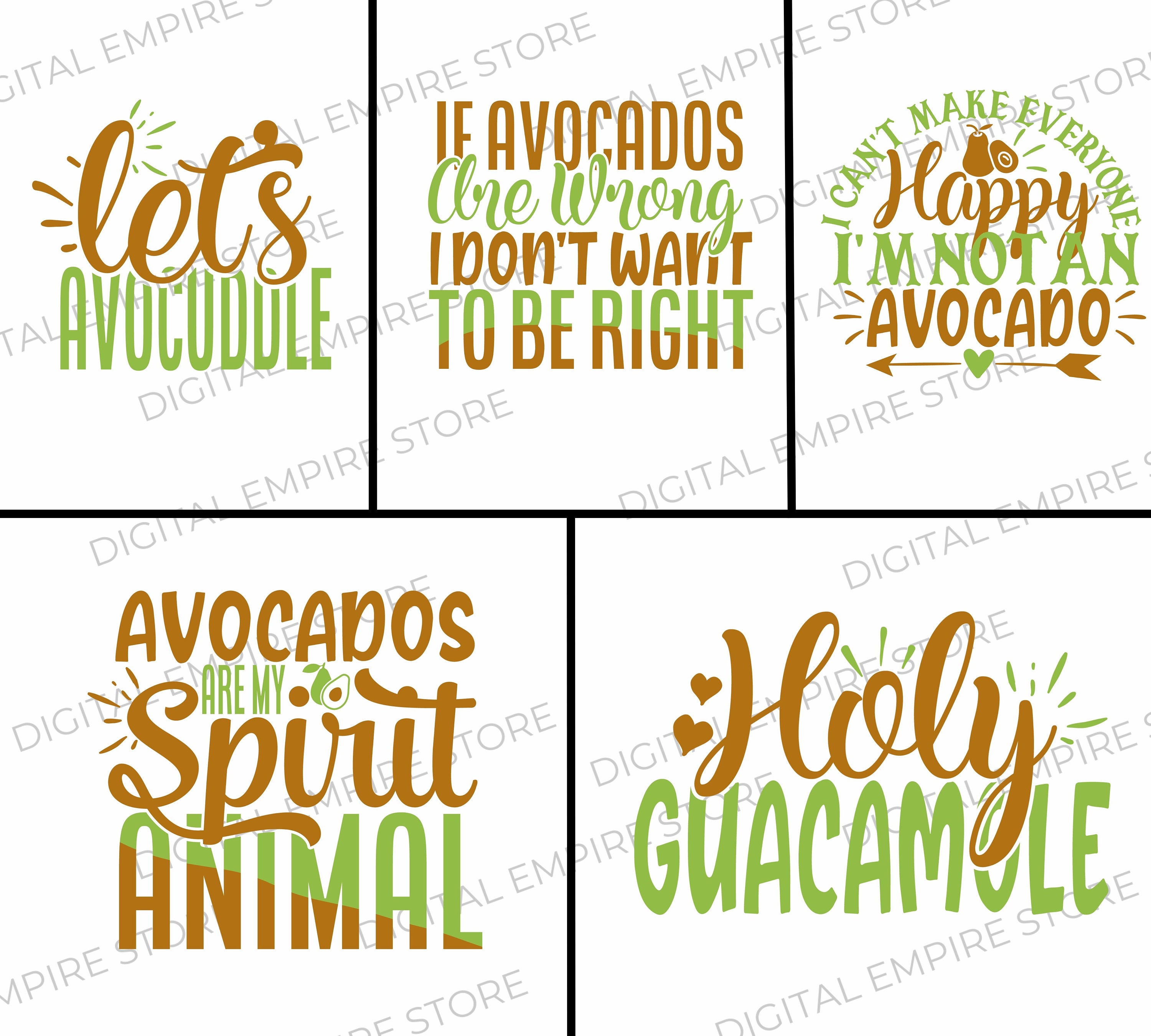 Avocado Quotes Svg Bundle Avocado Lovers Svg Files for - Etsy