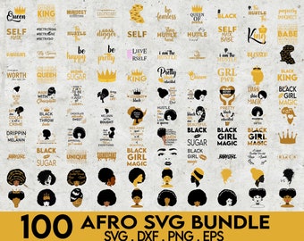 Afro Svg Bundle, Afro Girl Svg, Afro Man Svg, Afro Lady Svg, Afro Queen Svg, Black Women Svg, Black Girl Svg,African American Svg, Afro King