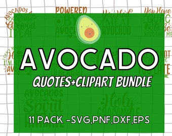 Avocado Zitate Svg Bundle | Avocado Liebhaber | Svg Dateien für Cricut | Zitate Svg | Sprüche Svg