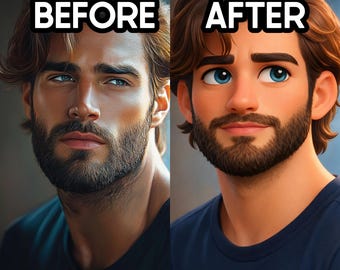 Benutzerdefiniertes Pixar Style Portrait vom Foto | 3D Cartoon Charakter, Familie, Paar & Haustier | Personalisierte Digitale Kunst