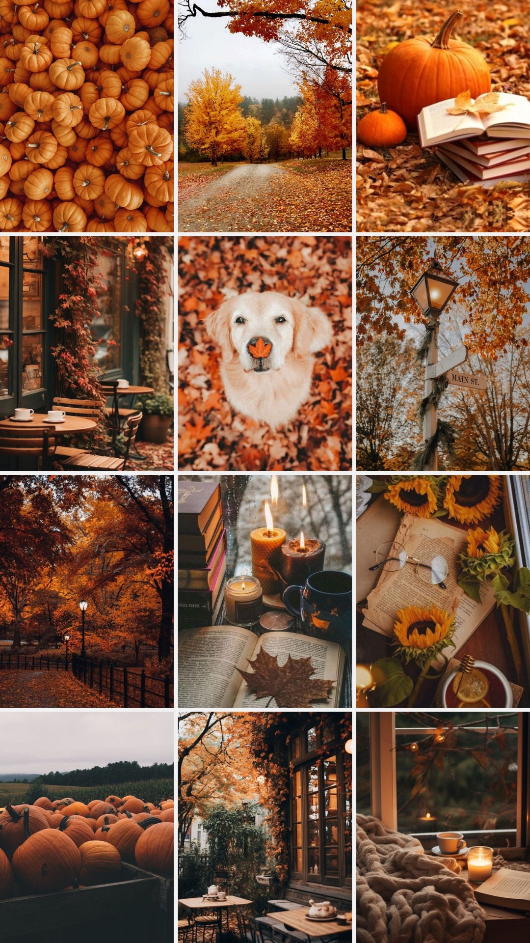 Halloween/Fall Aesthetic Fall Vibes Digital Iphone Wallpaper for Iphone and IOS Devices