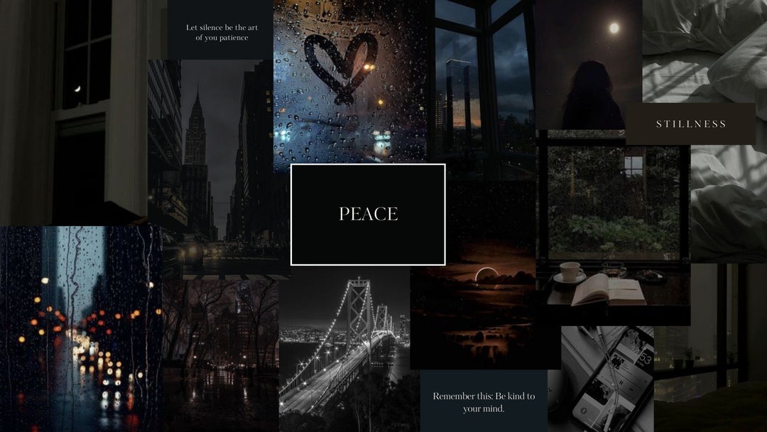 Peace & Calmness Motivational Aesthetic Laptop Digital Wallpaper for