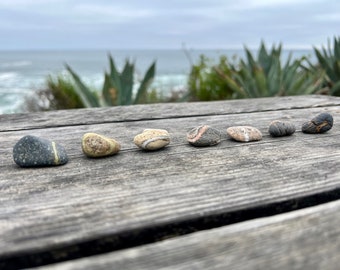 Wishing Stone Collection I Pacific Ocean Beach Rocks I Unique Stones