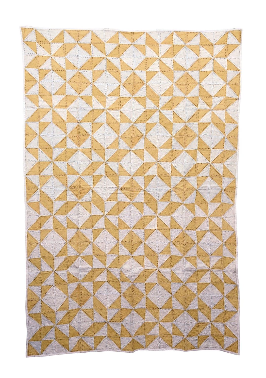 Upcycled Linen Patchwork Quilt | Handmade Sustainable Throw Blanket| 60 ...