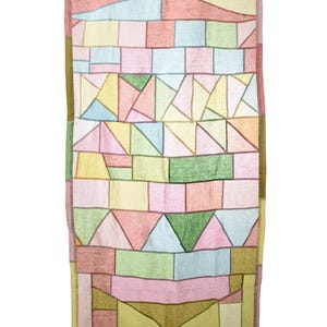 Bojagi Linen Curtain: Upcycled Patchwork Korean Textile Art