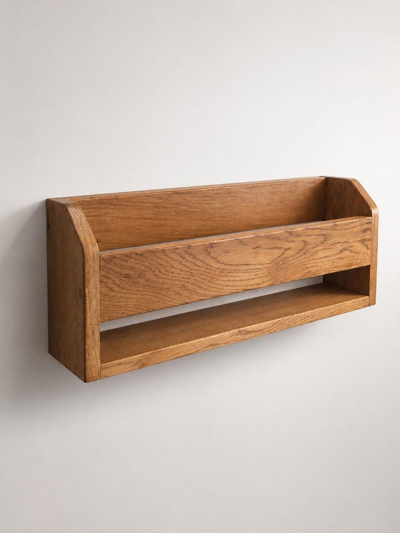 Handmade Wooden Wall Mounted Shoe Rack, Entryway Storage image 4