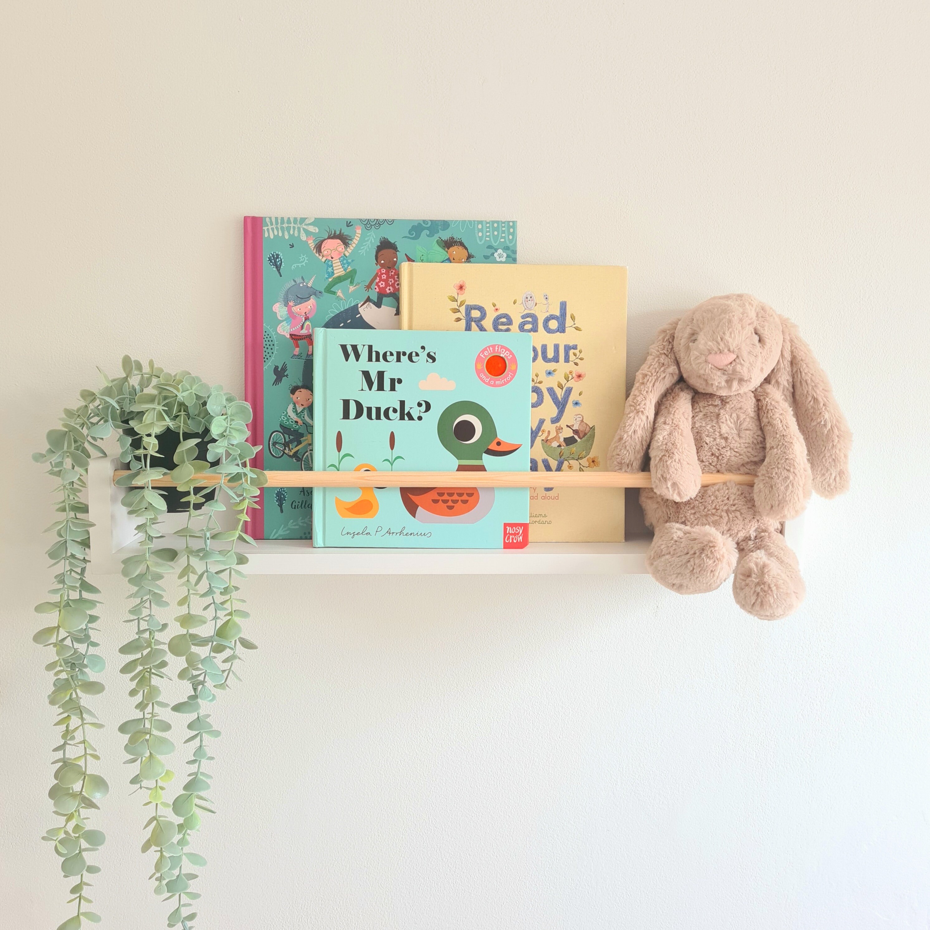 Nursery Shelf With Rail and Peg Hooks Nursery Shelf Decor Etsy UK