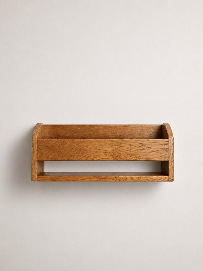 Handmade Wooden Wall Mounted Shoe Rack, Entryway Storage image 9