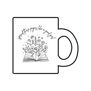 Botaniczny kubek inspirujący | Idealny prezent dla czytelników i miłośników książek | Przytulny kubek do kawy lub herbaty | Idealny na urodziny, święta, wystrój domu