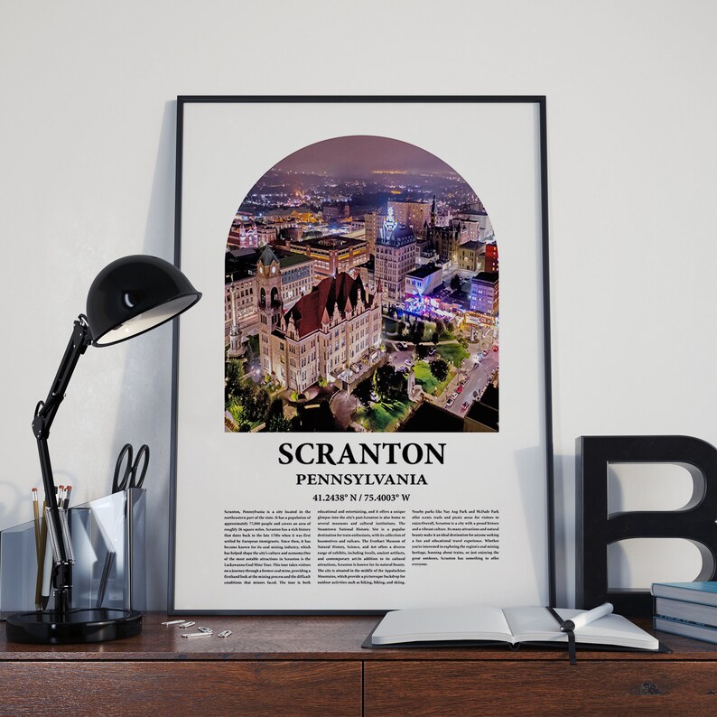 Scranton City Poster Inspired Newspaper Scranton City Print Etsy