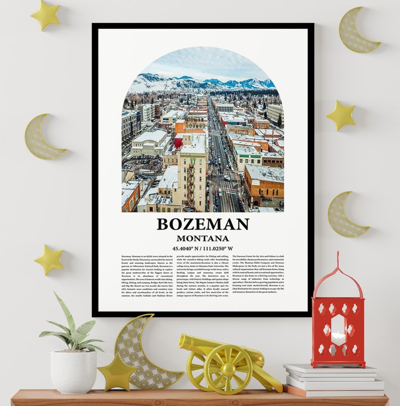 Bozeman City Poster Inspired Newspaper, Bozeman City Print, Photo