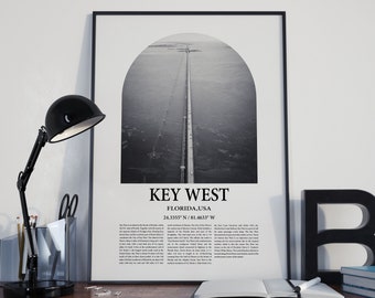 Key West Poster Inspired Newspaper, Key West Photo, Key West Print, Key West Artwork, Key West Wall Art, , Key West Florida Travel Poster