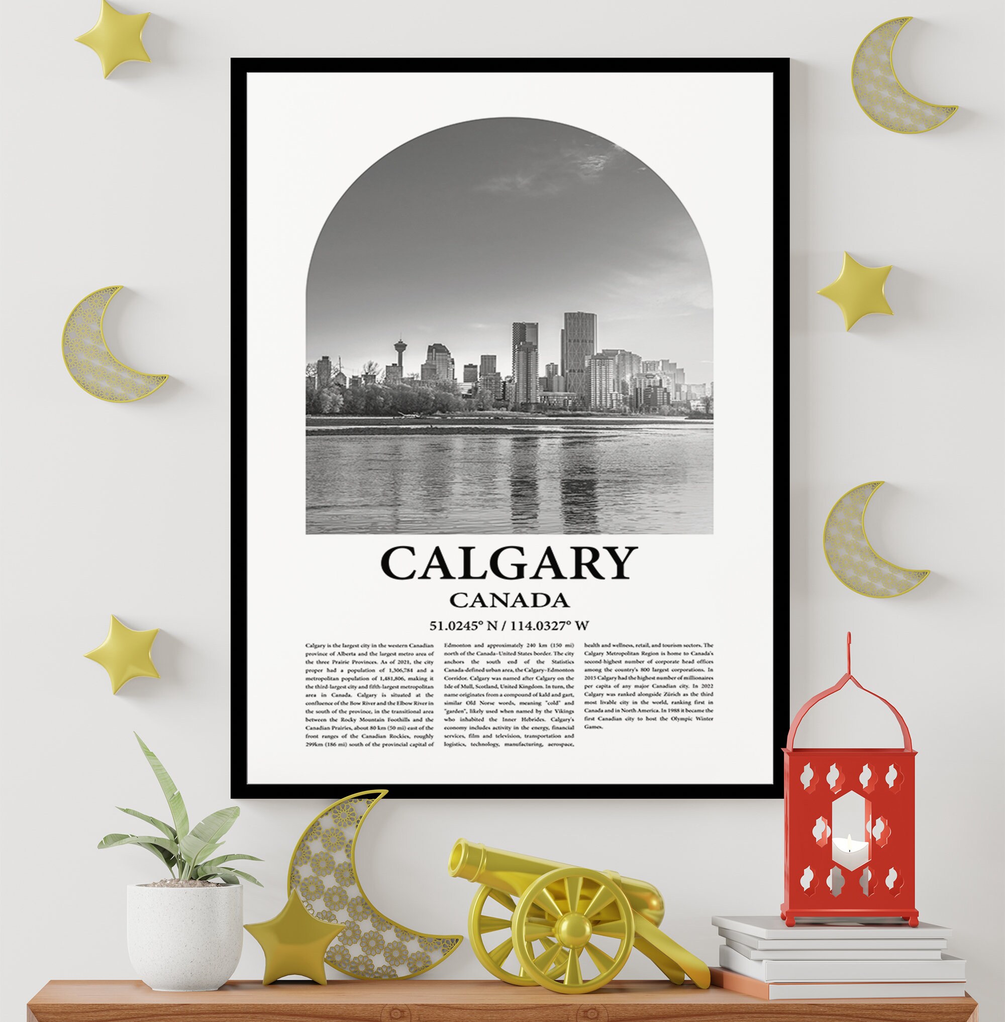 Calgary Poster Inspired Newspaper, Calgary Black and White Travel