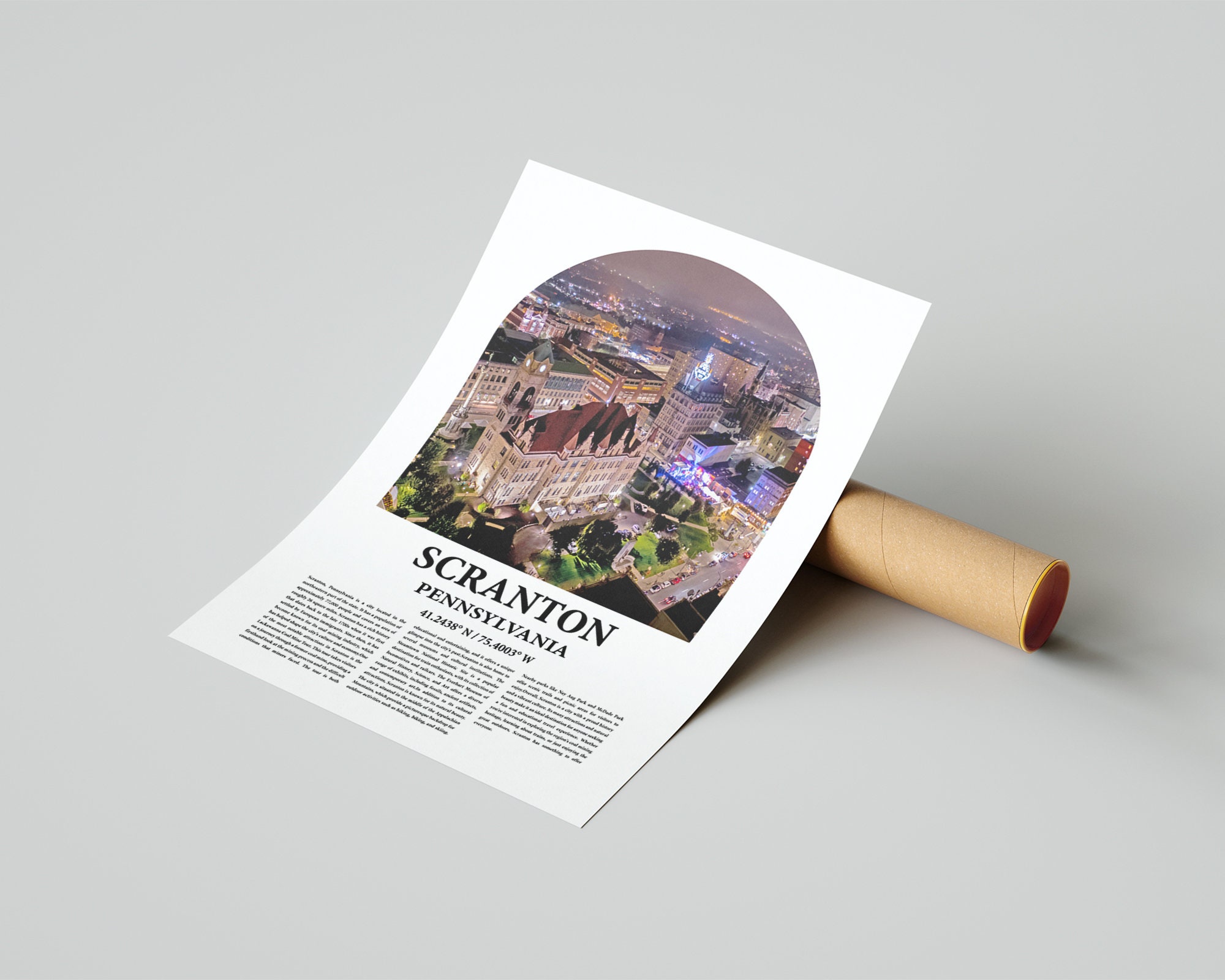 Scranton City Poster Inspired Newspaper Scranton City Print Etsy