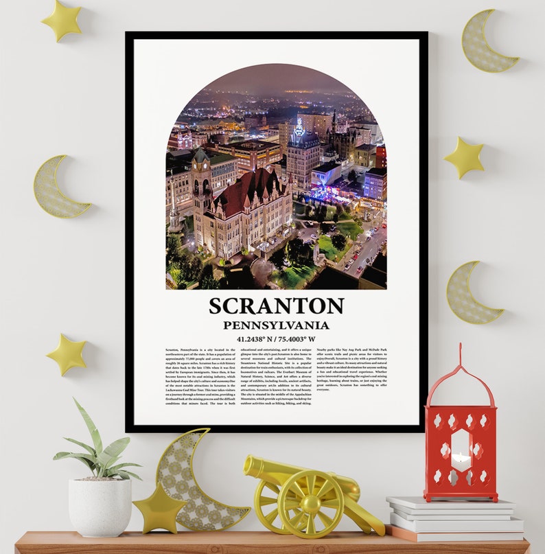 Scranton City Poster Inspired Newspaper Scranton City Print Etsy