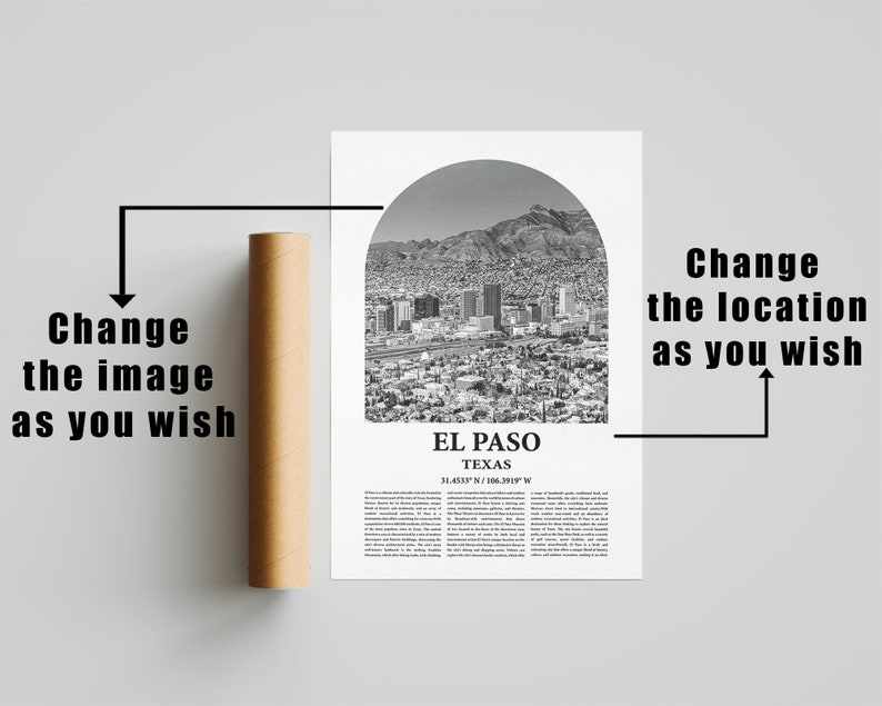 El Paso Poster Inspired Newspaper El Paso Print Photo Etsy