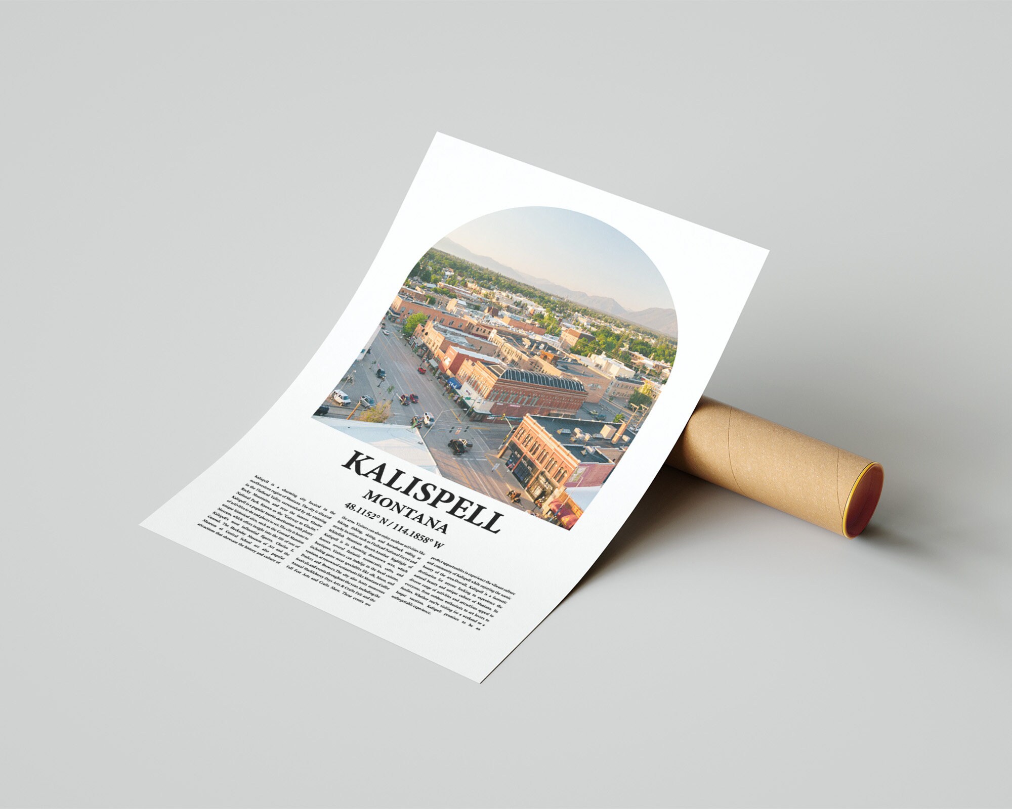 Kalispell City Poster Inspired Newspaper Kalispell City Etsy