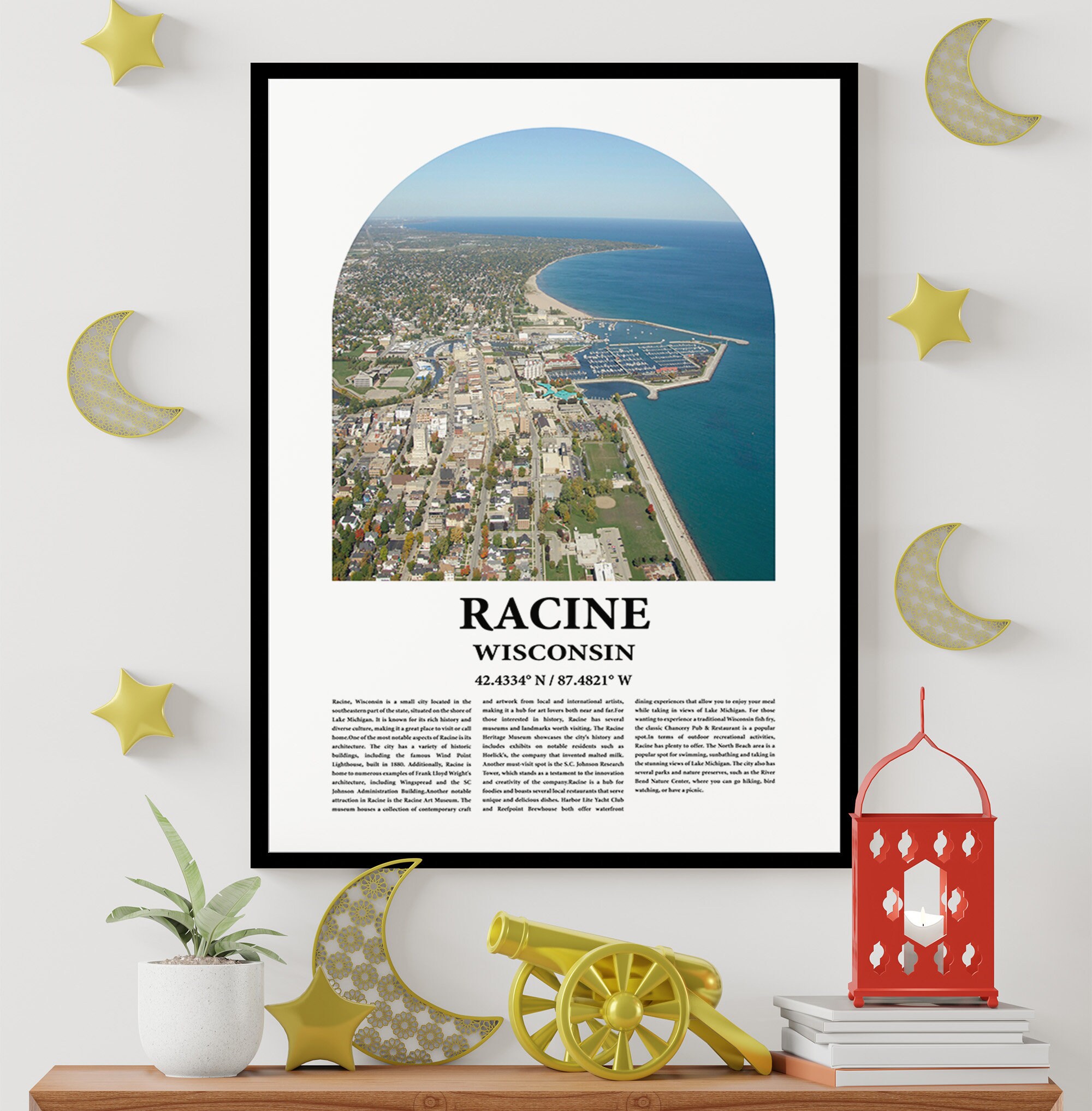 Racine City Poster Inspired Newspaper Racine City Print Etsy