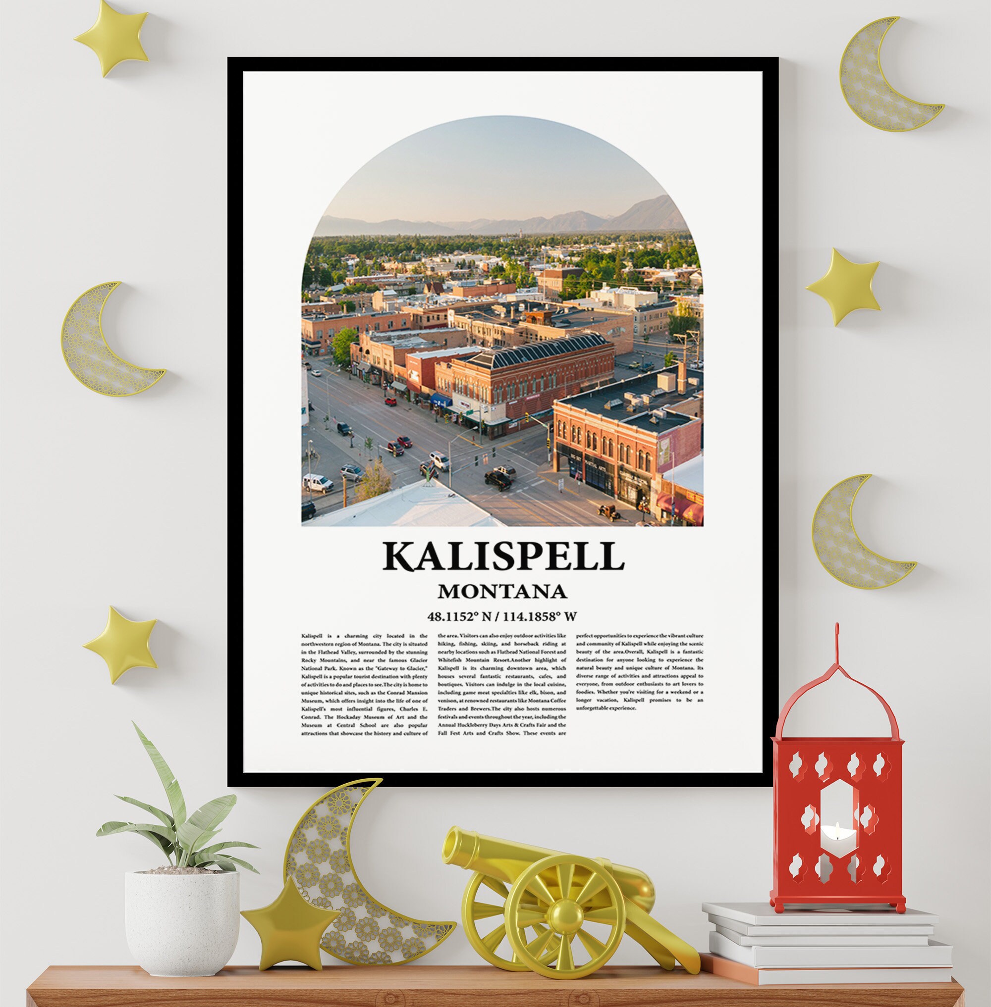Kalispell City Poster Inspired Newspaper Kalispell City Etsy