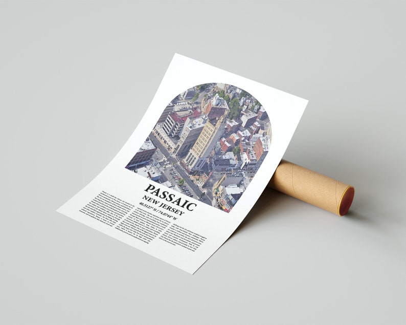 Passaic City Poster Inspired Newspaper, Passaic Print, Photo, Artwork
