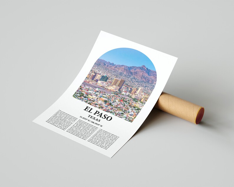 El Paso Poster Inspired Newspaper El Paso Print Photo Etsy