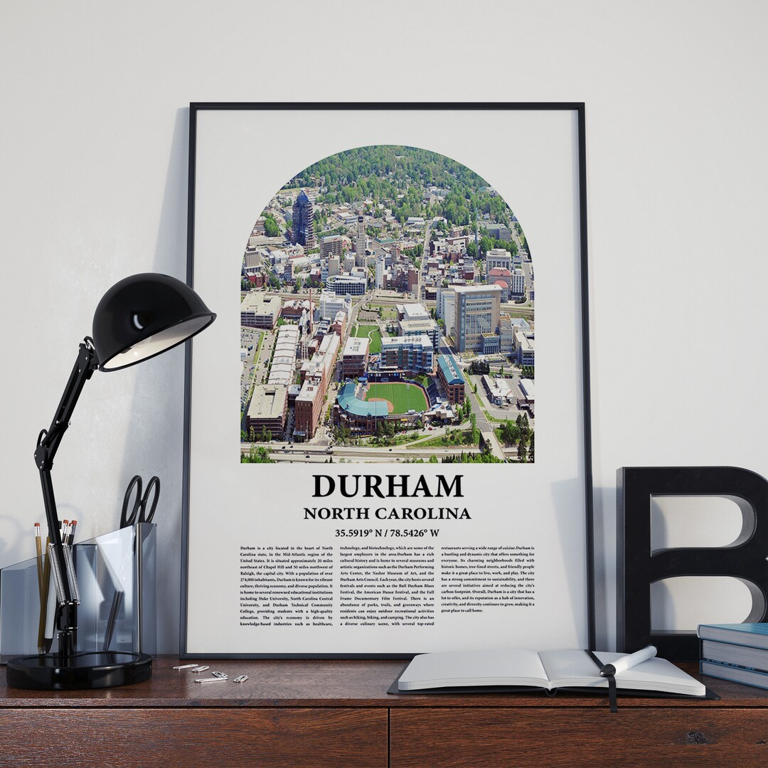 Durham Poster Inspired Newspaper Durham Print Photo Etsy