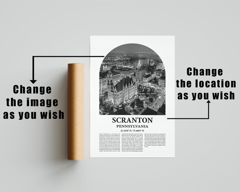 Scranton City Poster Inspired Newspaper Scranton City Print Etsy