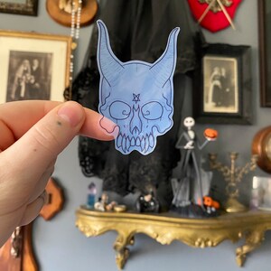 Demon skull transparent sticker image 2