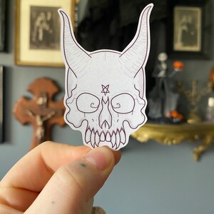 Demon skull transparent sticker image 6