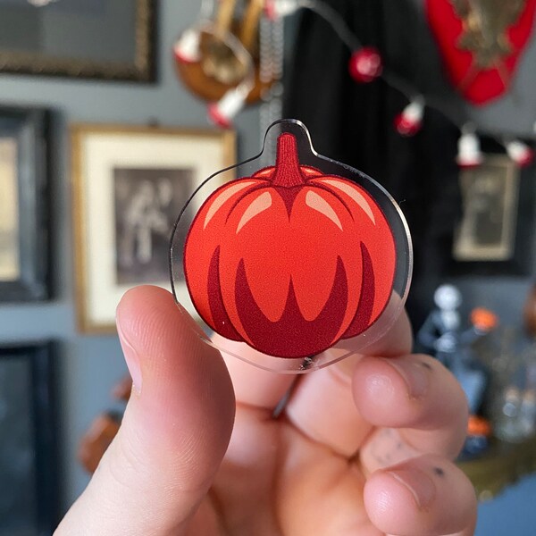 Pumpkin acrylic pin