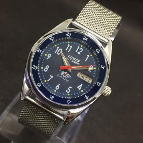 Blue Dial Citizen Eagle Pepsi CITIZEN EAGLE VINTAGE Automatic Mens