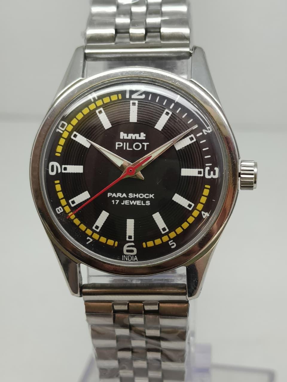 ★一点物美品　HMT　pilot　パイロット メンズ　腕時計 手巻き　アナログ　ヴィンテージ　パラショック　17石　ビンテージ アンティーク ☆一点物美品 HMT pilot パイロット メンズ 腕時計 手巻 アナログ