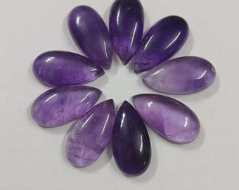Natuurlijke amethist druppel cabochon: AAA+ kwaliteit peer edelsteen