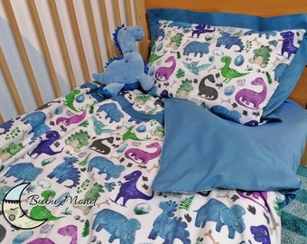 Kinderbettwäsche-Set "Blaue Dinos"
