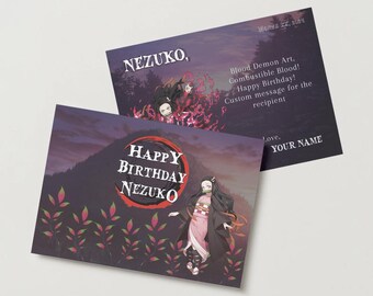 d.s - Nezuko Birthday Card