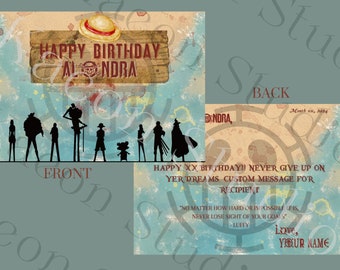 One Piece Birthday Card