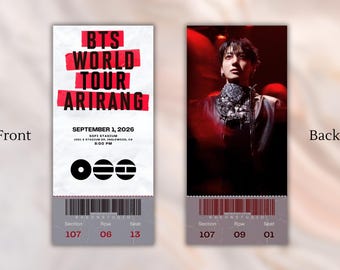 Hooligan ver BTS Arirang Tour Ticket Momentos | Souvenir | Keepsake