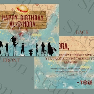 One Piece Birthday Card