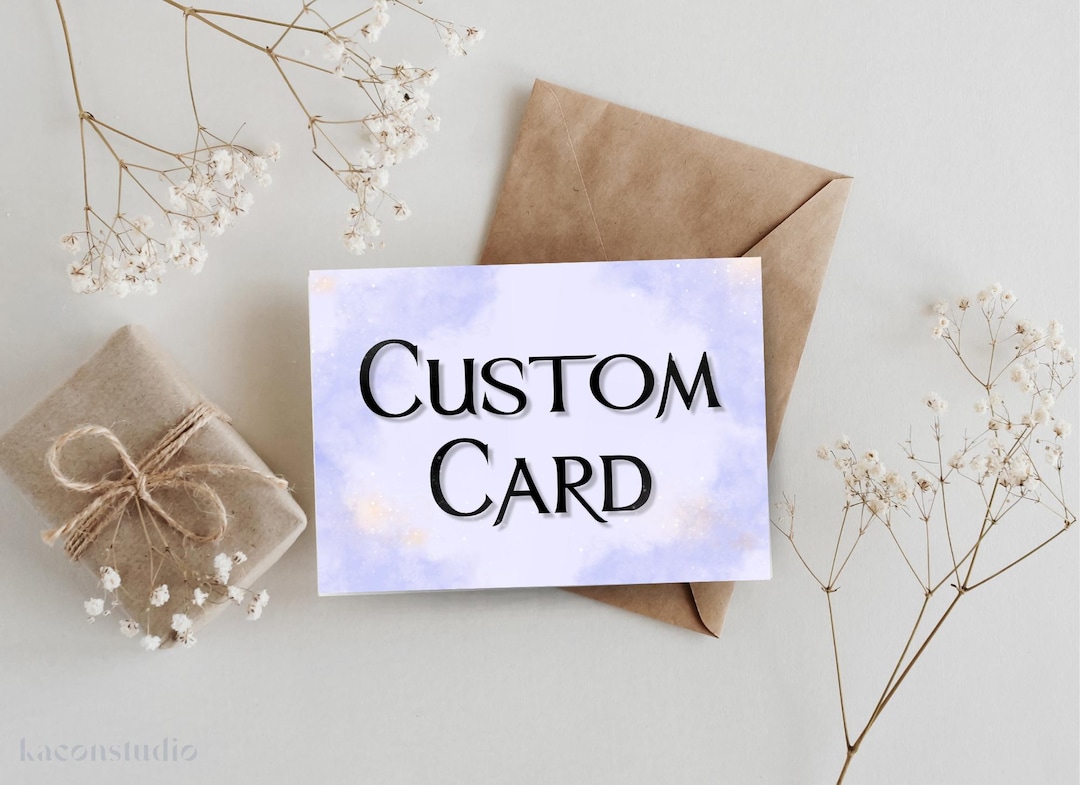 Customized Card Design Custom Card Design, Personalized for Any Occasion - Etsy