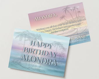 Beach Birthday Card