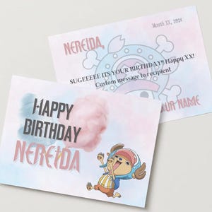 One Piece Birthday Card Chopper - Etsy