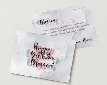 Cherry Blossom Birthday Card