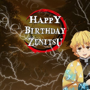 Demon Slayer Zenitsu Birthday Card image 2