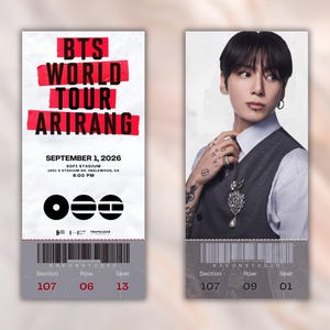Jungkook Ticket - Etsy