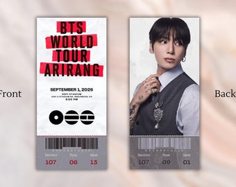 Digital BTS Arirang Tour Ticket Momentos | Keepsake