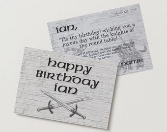 Knight Birthday Card