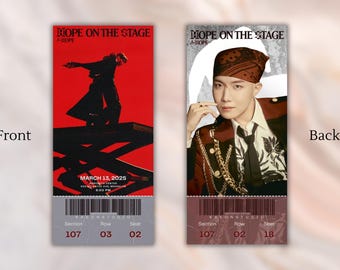 Hope on the Stage Tour Ticket Momentos | Souvenir | Keepsake