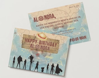 o.p Pirate Crew Birthday Card