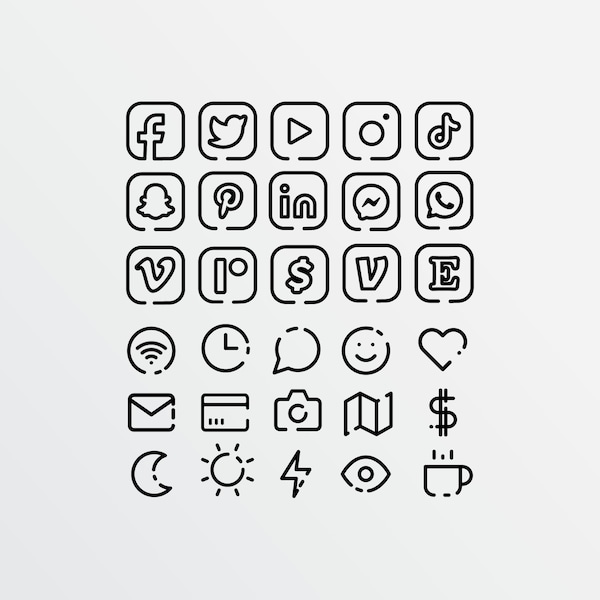 Social Media Icons - Etsy